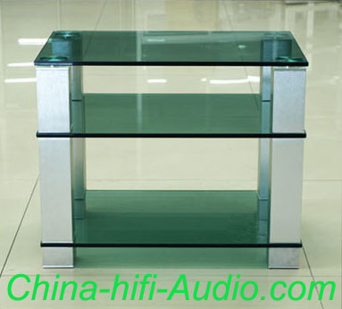 E&T HF683 hifi audio Green Tempered Glass Table bookshelf
